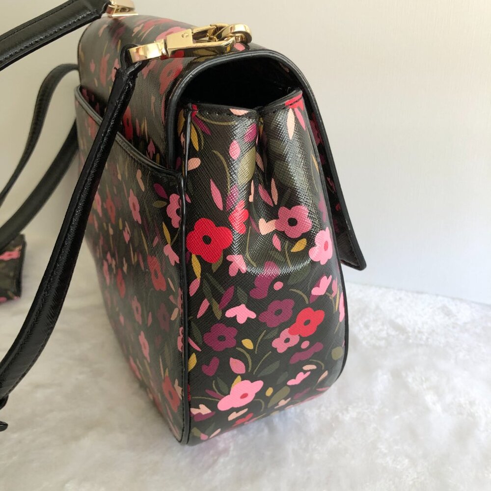 Kate Spade Floral Crossbody Bag and Wallet - Black and Pink - Picture 4 of 15